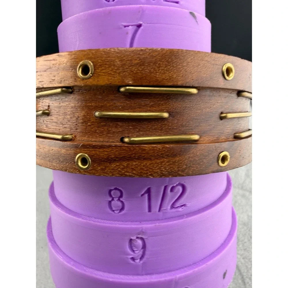 Vintage Wood Bangle Bracelet‎ 8.5